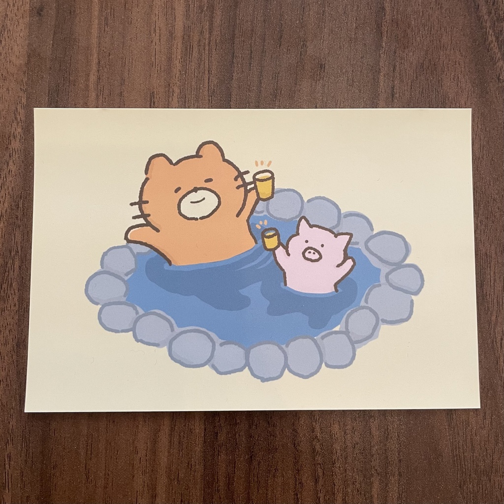 ねこぐまポストカード【豚汁】