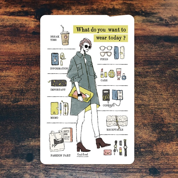 ICカードステッカー“今日は何着てどこへ行く?”