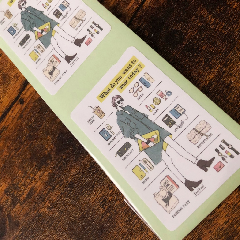 ICカードステッカー“今日は何着てどこへ行く?”