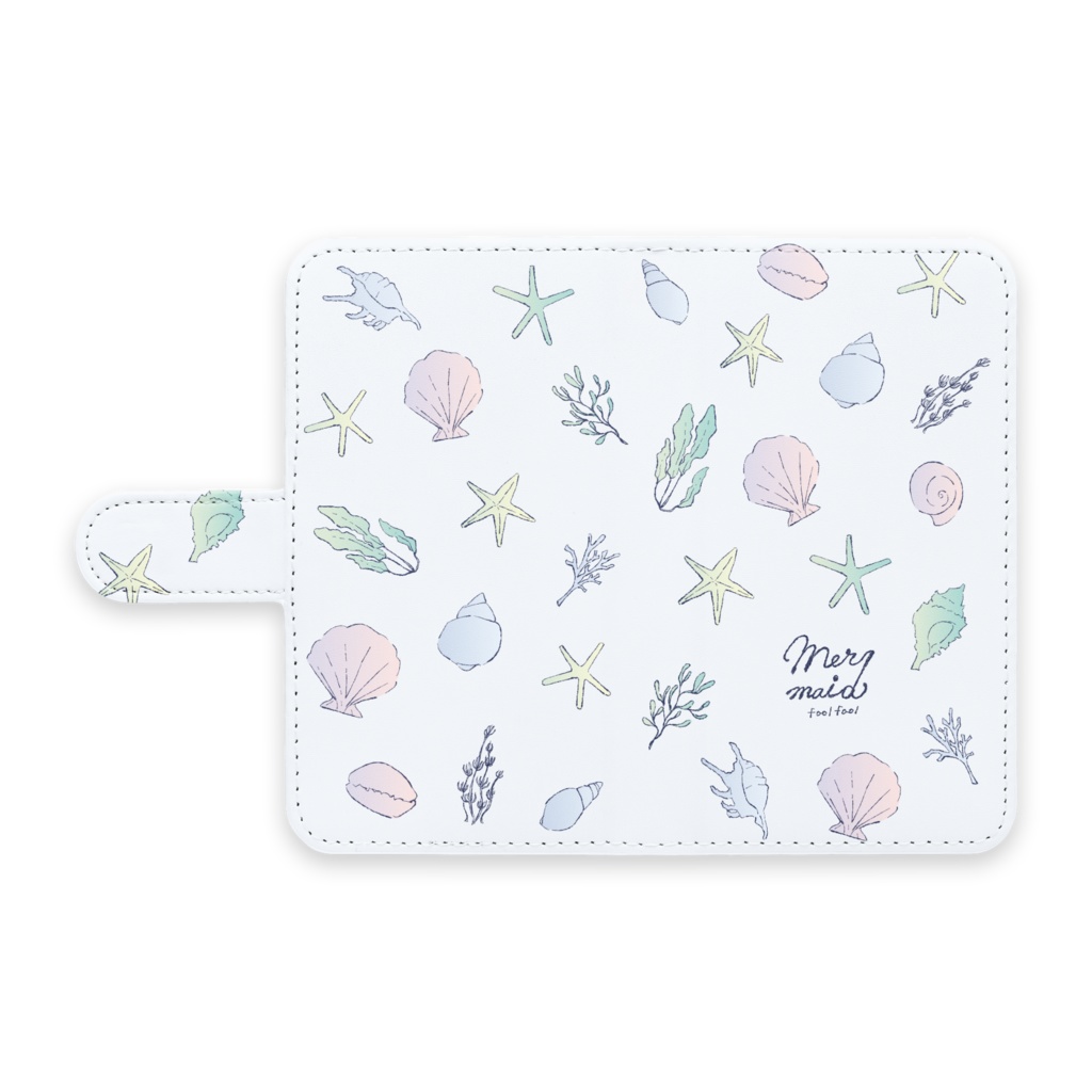 手帳型Androidケース“人魚姫の貝殻”2種