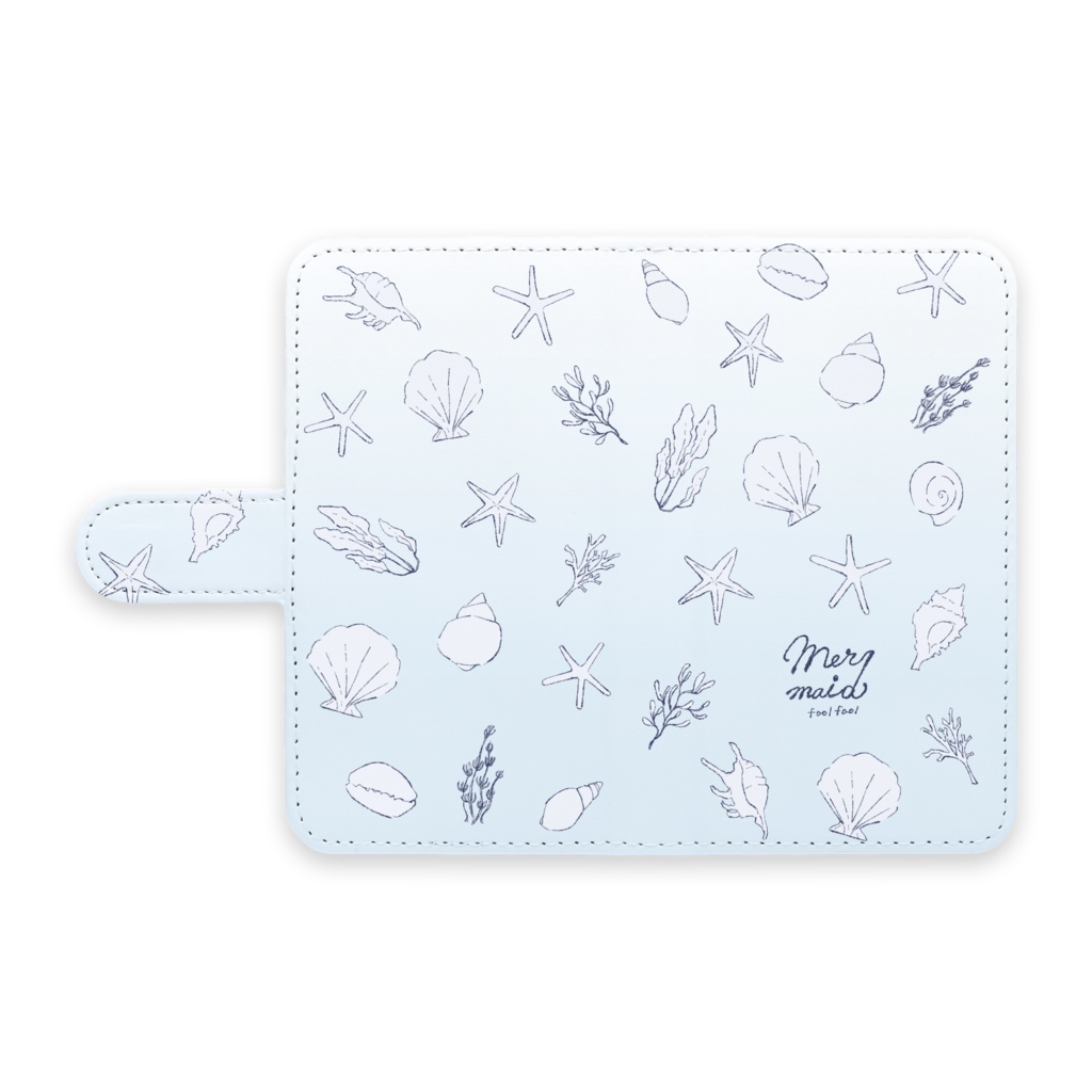 手帳型Androidケース“人魚姫の貝殻”2種