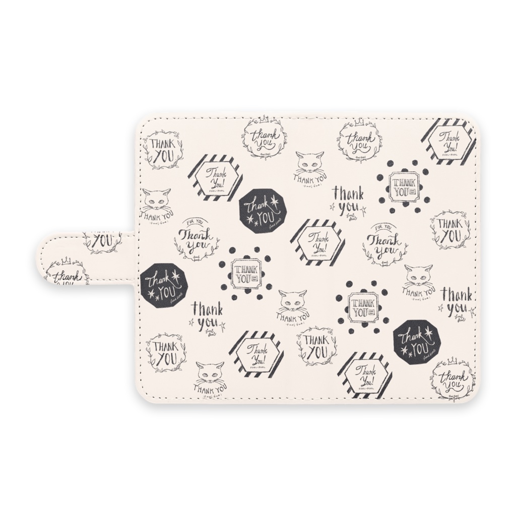 手帳型Androidケース"Thankyou"2種