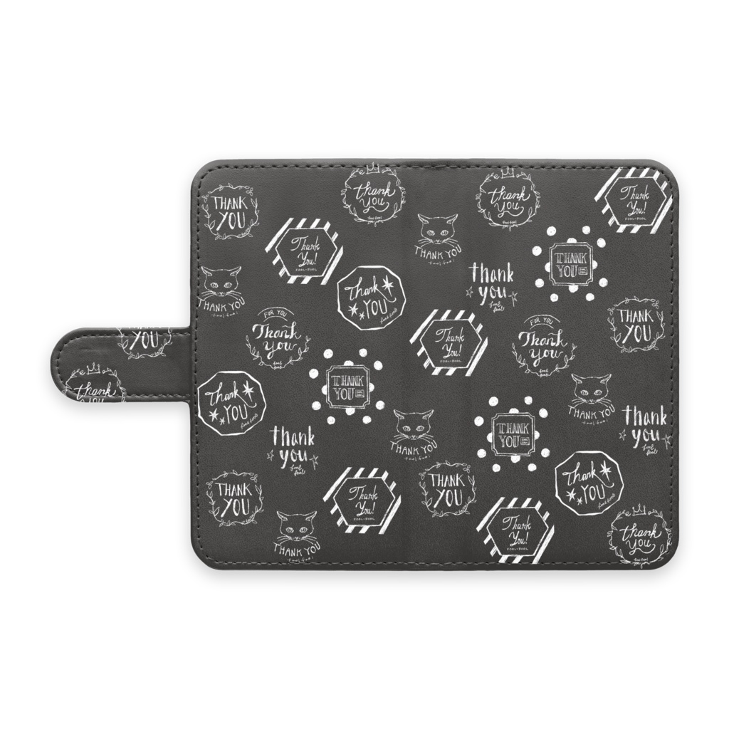 手帳型Androidケース"Thankyou"2種