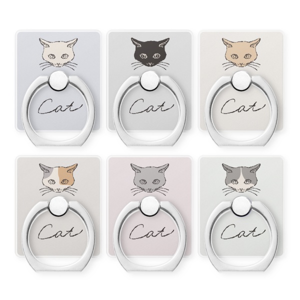 スマホリング“一匹の猫”6種