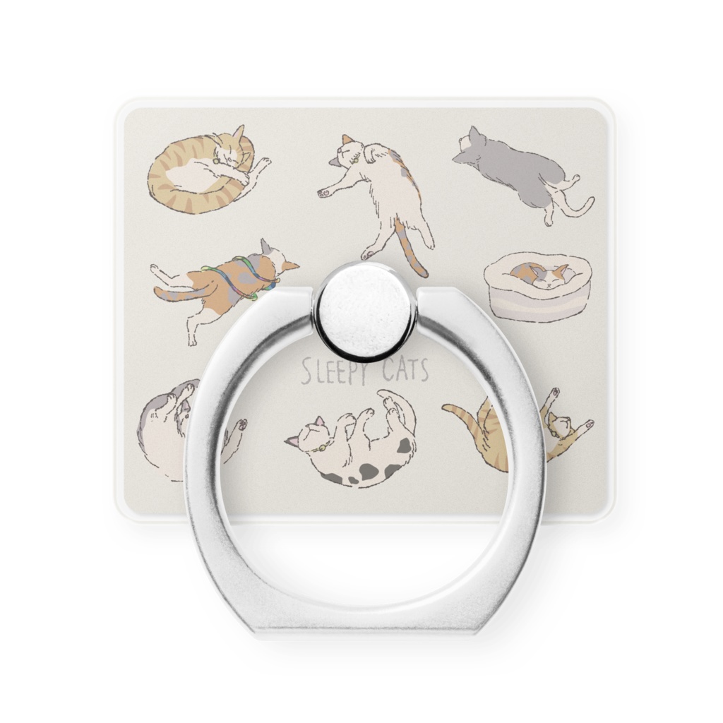 “よく寝る猫たち”スマホリング2種