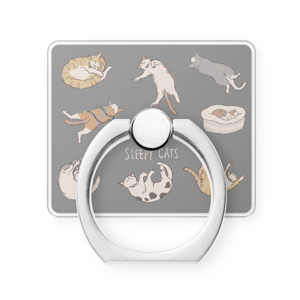 “よく寝る猫たち”スマホリング2種