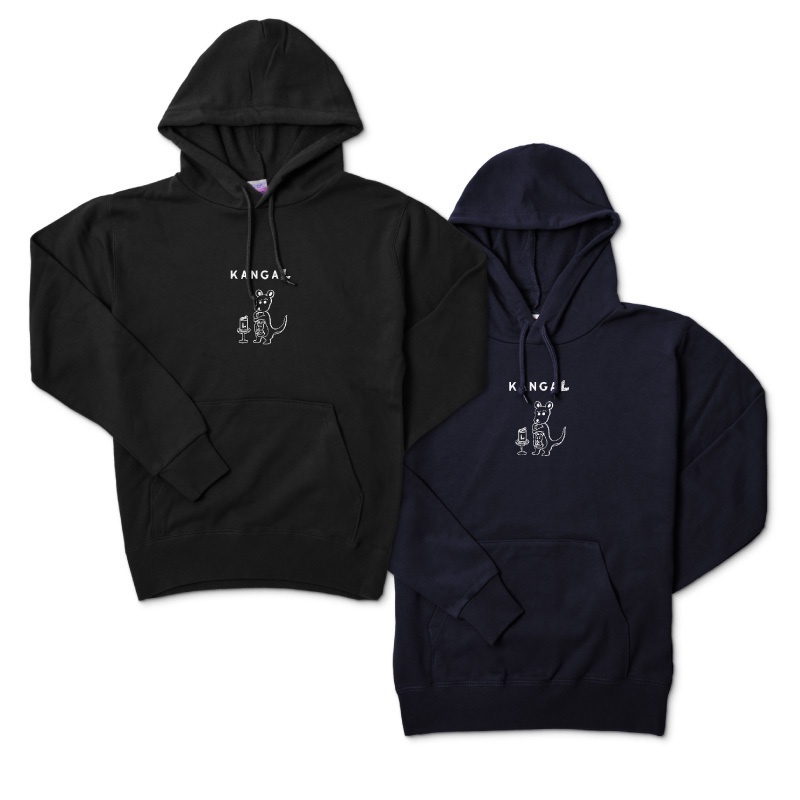 “かんがえるー”パーカー【白黒Ver.】