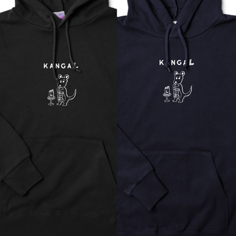 “かんがえるー”パーカー【白黒Ver.】