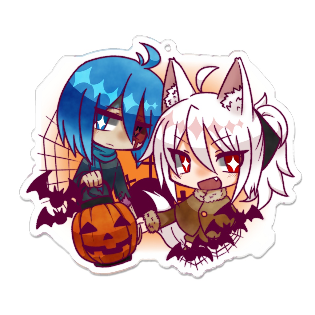 ▼おおかみくん&ゾンビくん アクリルキーホルダー