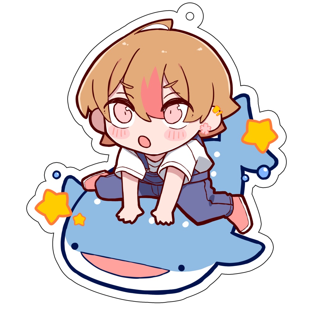 【ch登録者300人記念】アクリルキーホルダー「じんべえざめ」