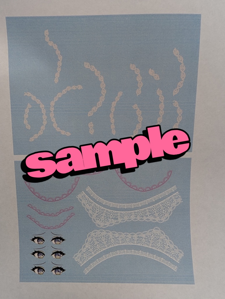 チェシャー　レース模様デカール