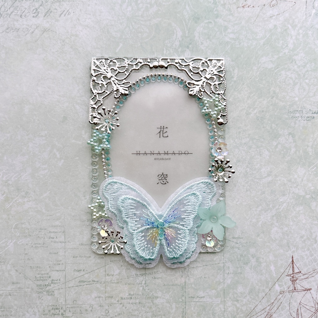 mint green×butterfly / B8