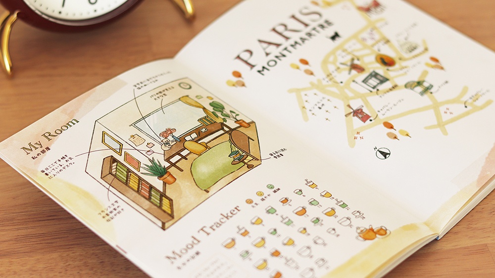 物語を手帳に綴るダイアリーRPG『パリのカフェ日記』