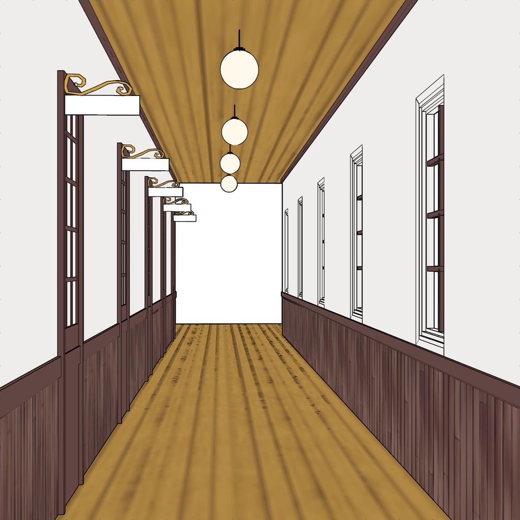 明治風な廊下