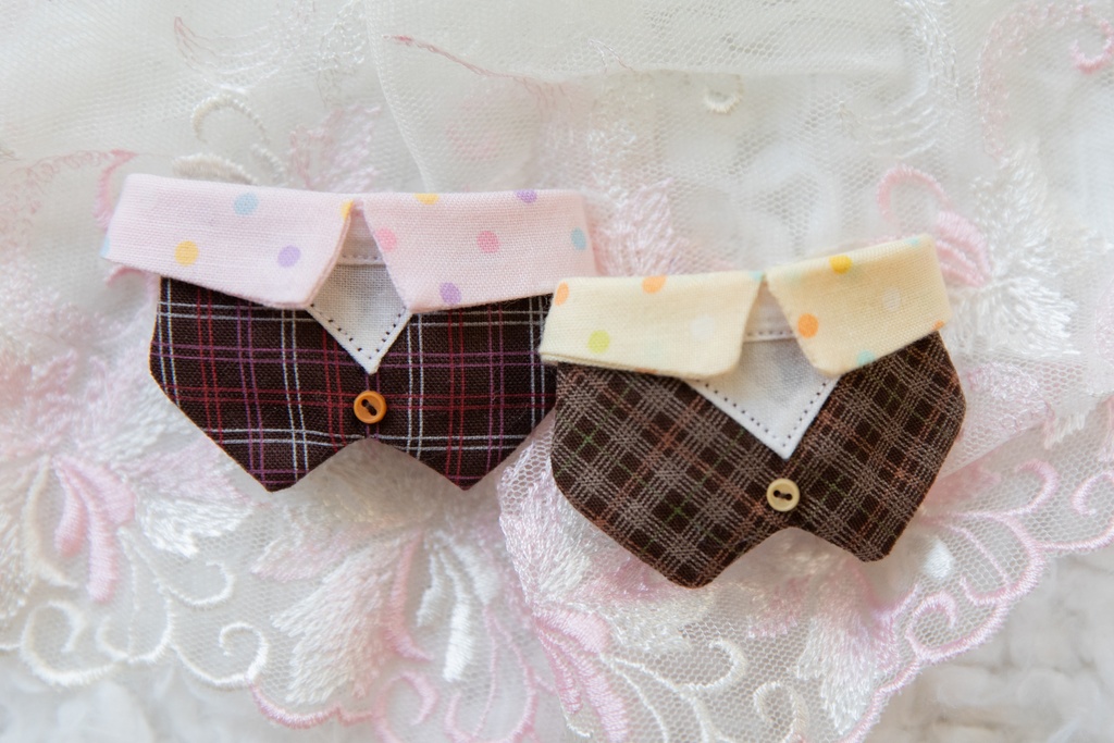 ぬいぐるみ用(ちみけもサイズ)ベスト風付け襟