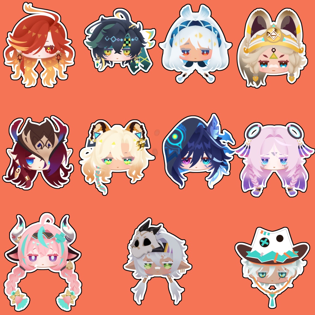 ｱｸﾘﾙ 原神キャラクターフェイスピンバッジ ナタ