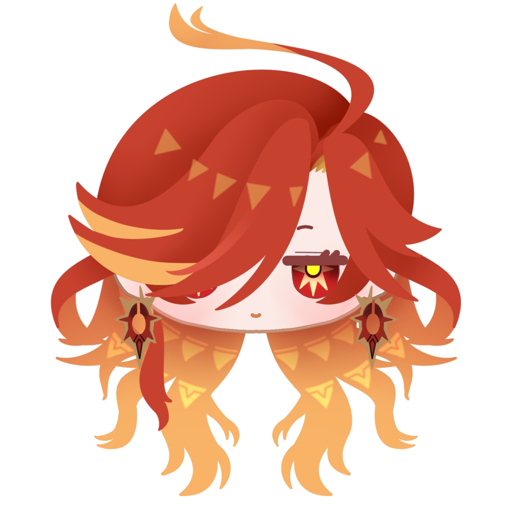 アクリル 原神キャラクターフェイスピンバッジ ナタ