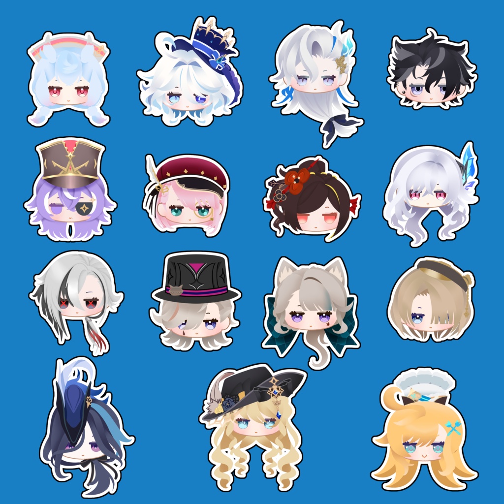 アクリル 原神キャラクターフェイスピンバッジ フォンテーヌ