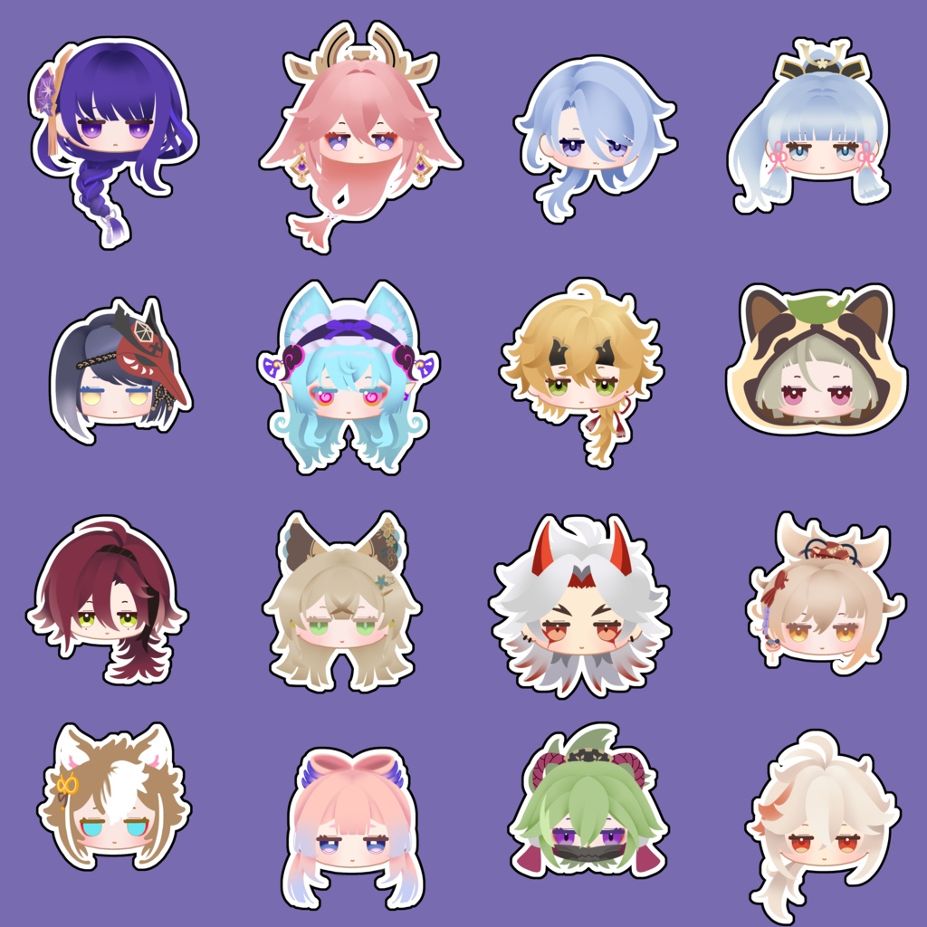 ｱｸﾘﾙ 原神 キャラクターフェイスピンバッジ 稲妻