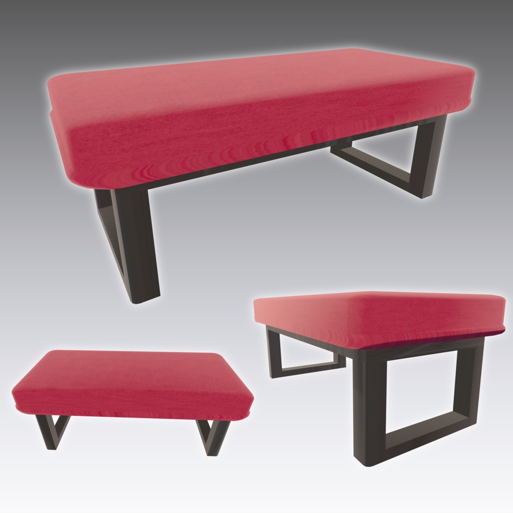 【無料】ベンチ(bench)【VRC向けアセット】