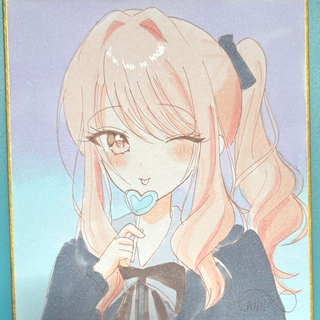 プロセカ　暁山瑞希　手描き色紙　一点物