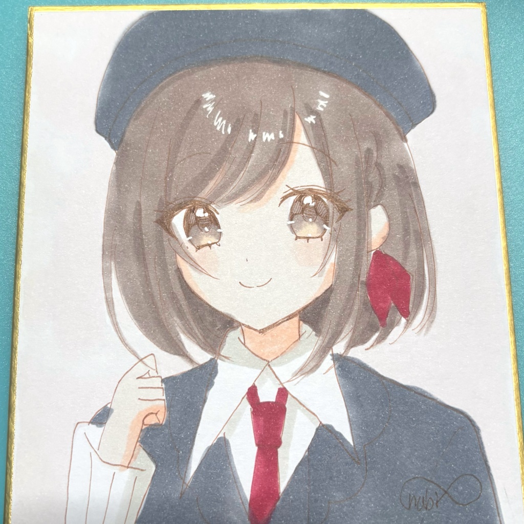 プロセカ　東雲絵名　手描き色紙　一点物