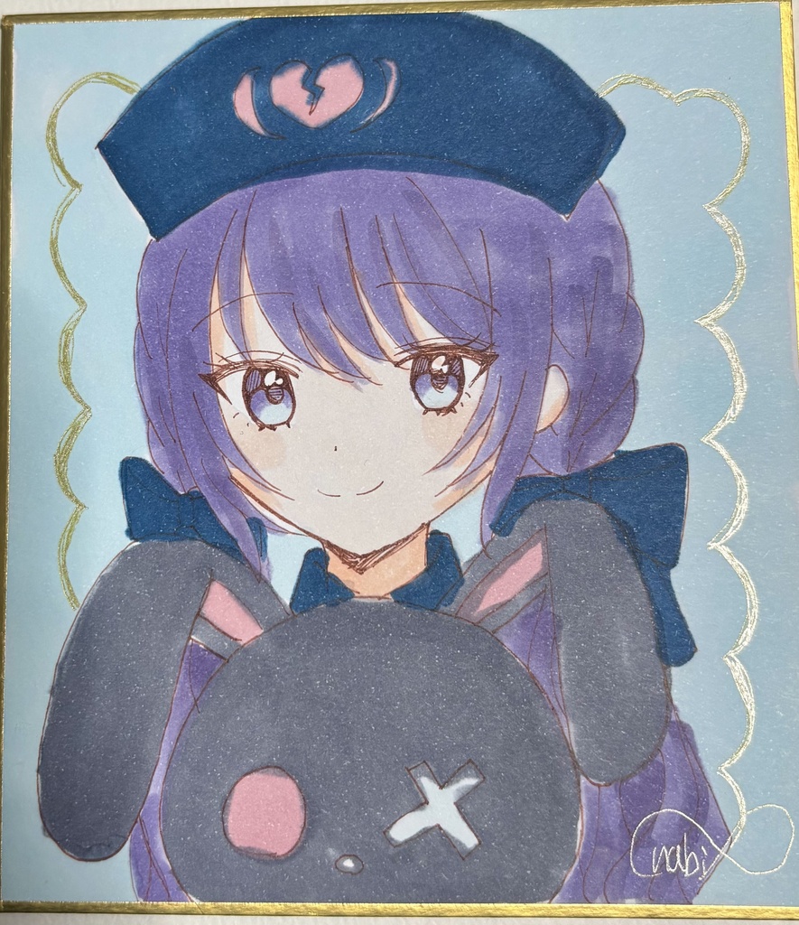 プロセカ　朝比奈まふゆ　手描き色紙　一点物