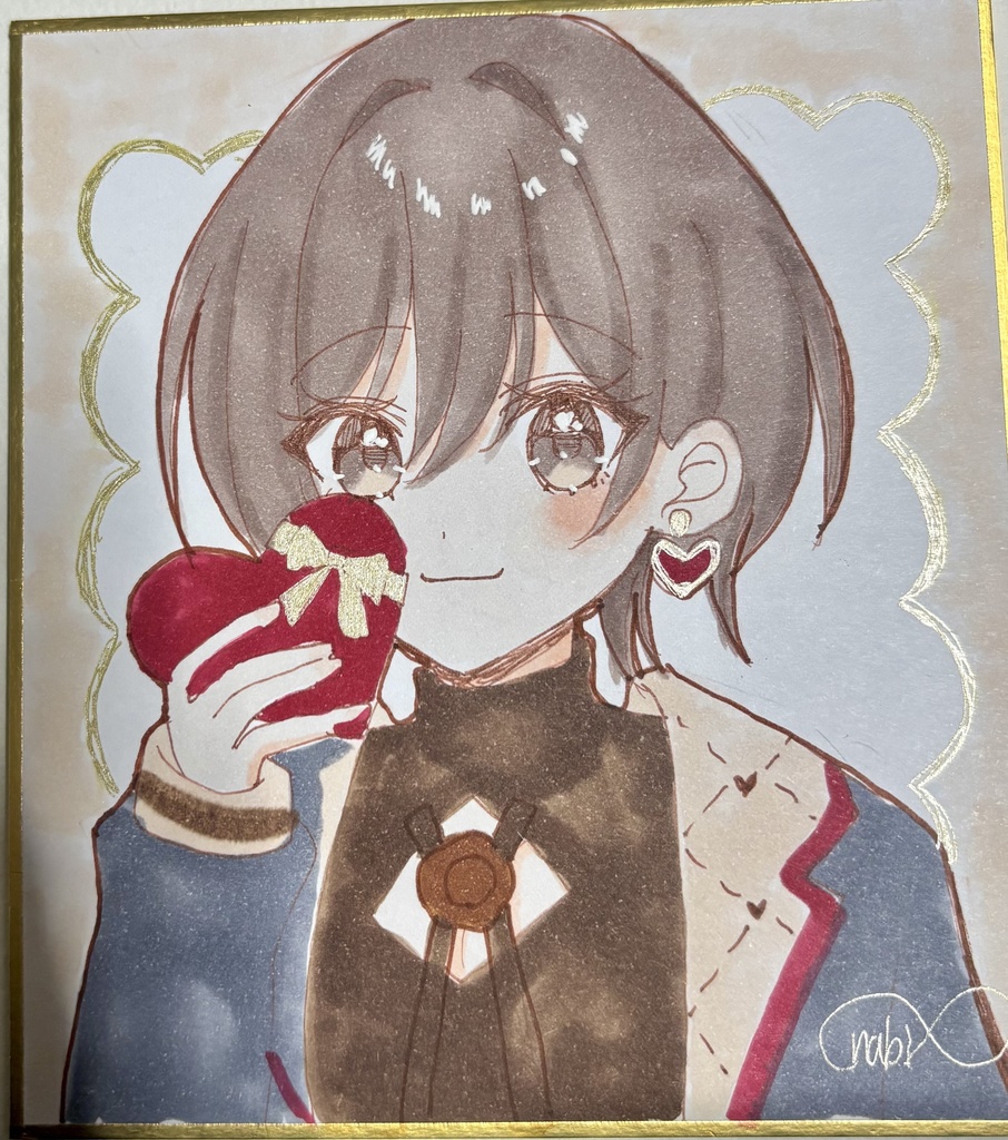 プロセカ　東雲絵名　手描き色紙　一点物