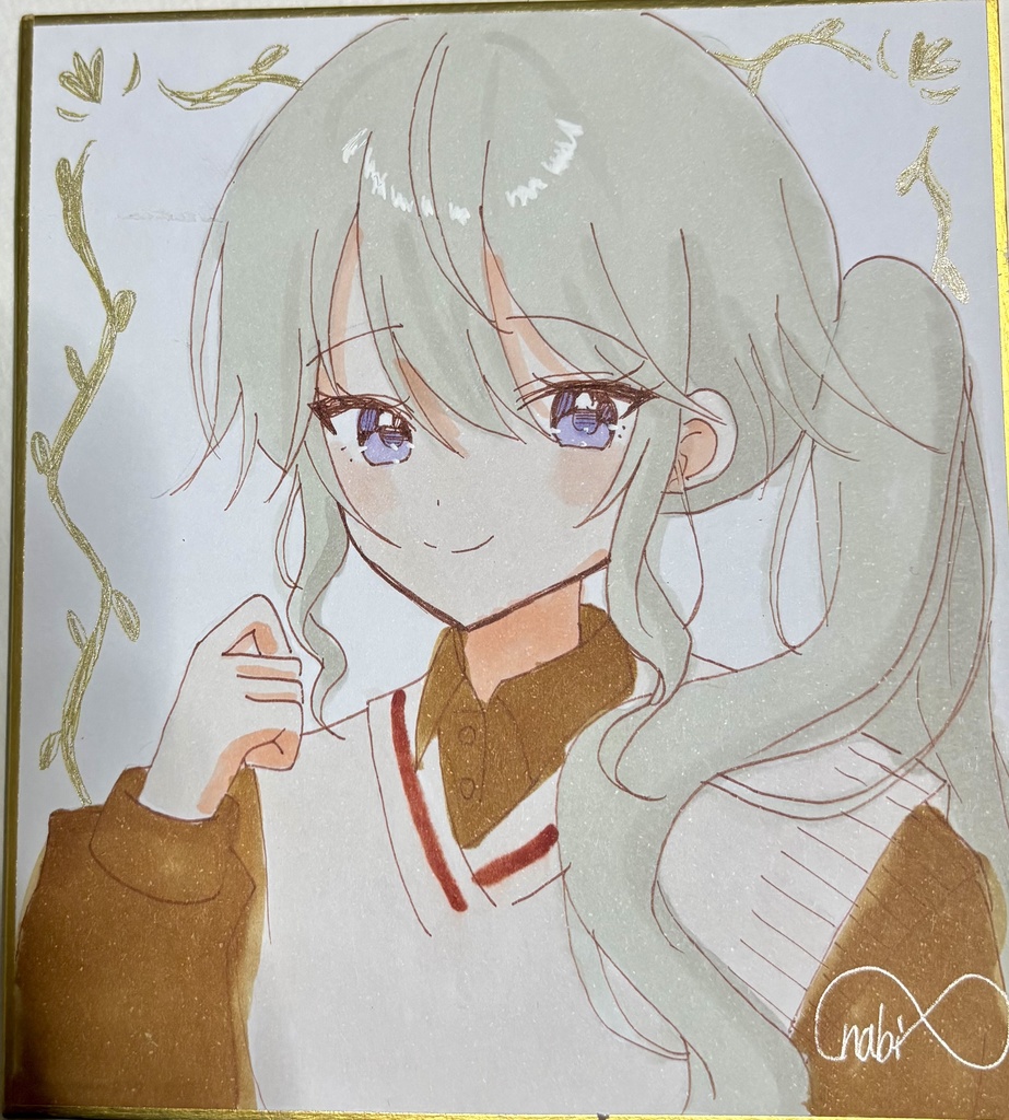 プロセカ　草薙寧々　手描き色紙　一点物