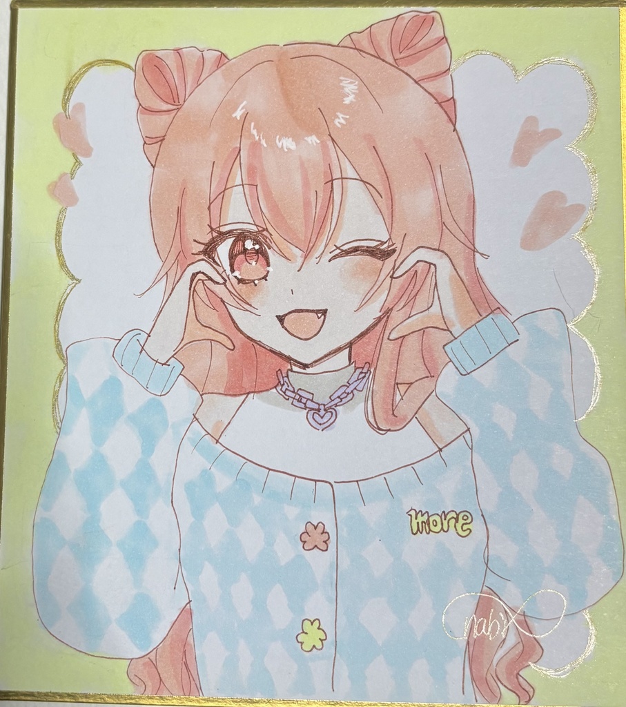 プロセカ　桃井愛莉　手描き色紙　一点物