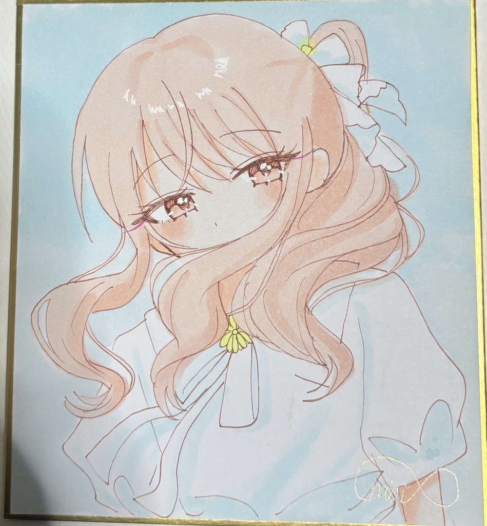 プロセカ　手描き色紙　暁山瑞希　一点物