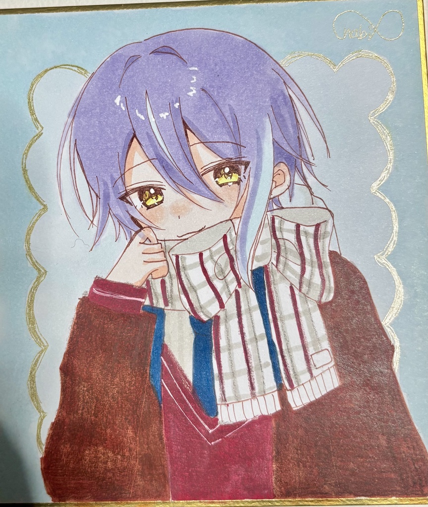 プロセカ　神代類　手描き色紙　一点物