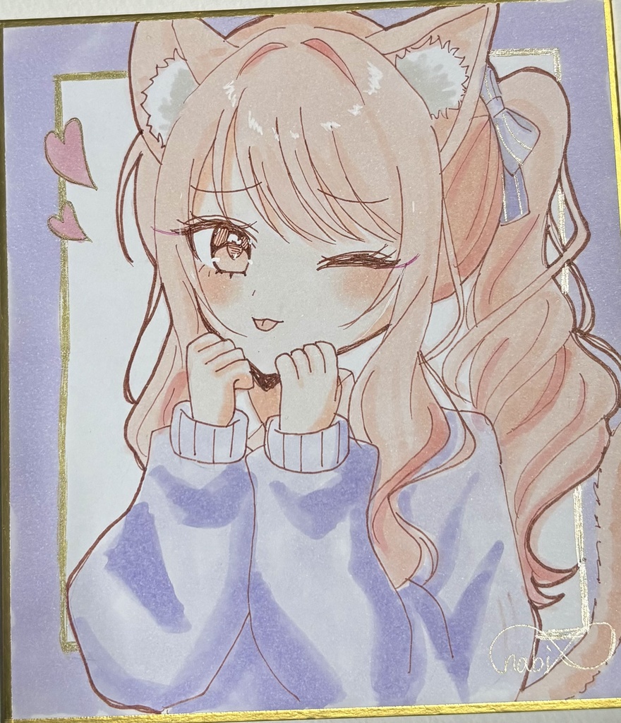 プロセカ　暁山瑞希　手描き色紙　一点物