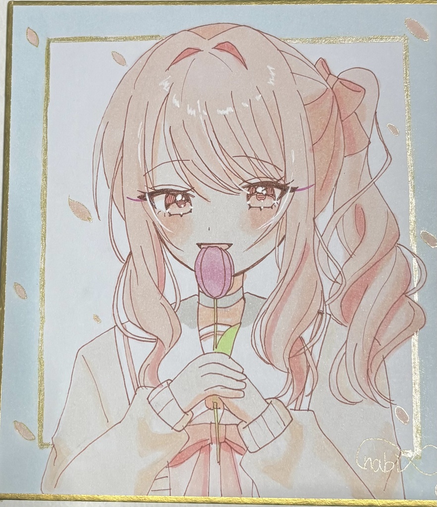 プロセカ　暁山瑞希　手描き色紙　一点物