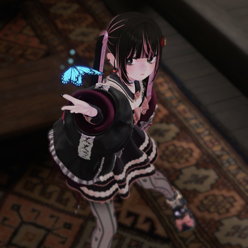 旅する蒼い蝶　追従ペット