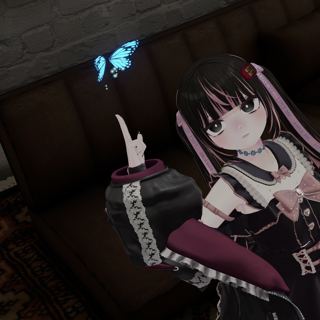 旅する蒼い蝶 追従ペット