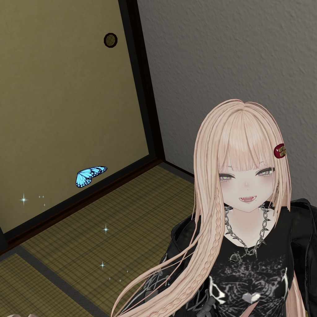 旅する蒼い蝶 追従ペット