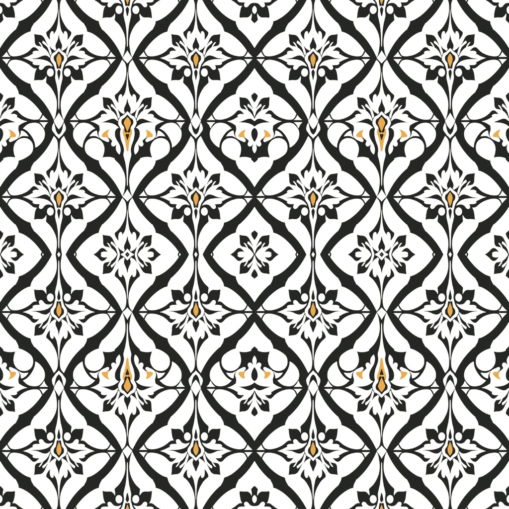 【無料お試し版】商用可アールデコ調シームレスパターン(PNG背景透過 1枚)/Art Deco Seamless Patterns (Transparent PNG×1)