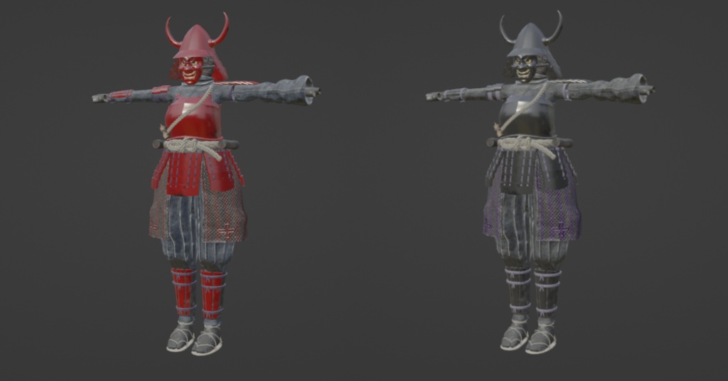 【VRC対応衣装】朧猫の具足