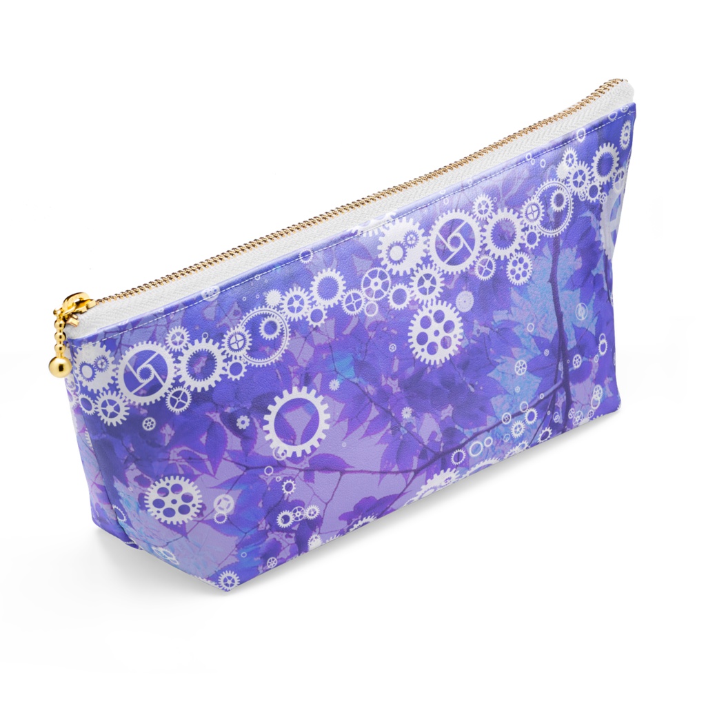 歯車とラピスラズリのポーチ