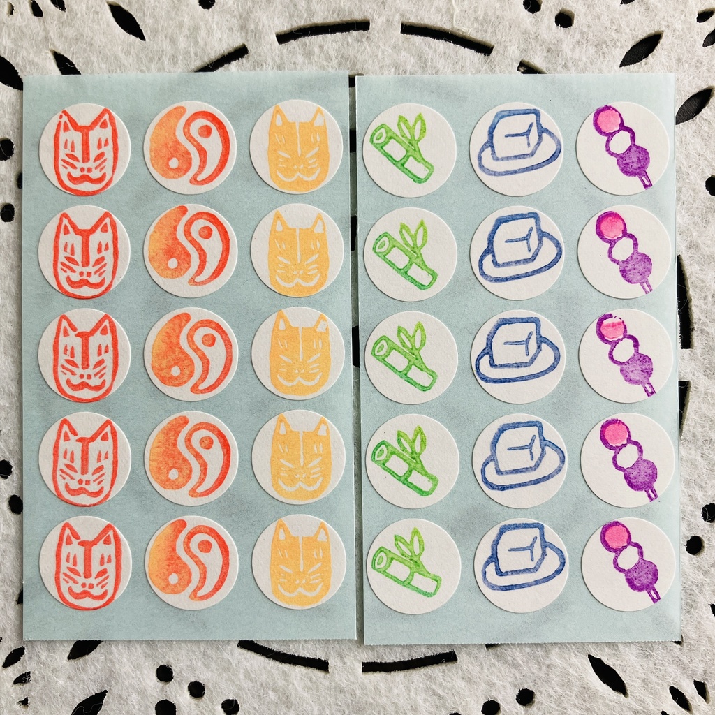 忍たまイメージ消しゴムはんこシール【五年生】