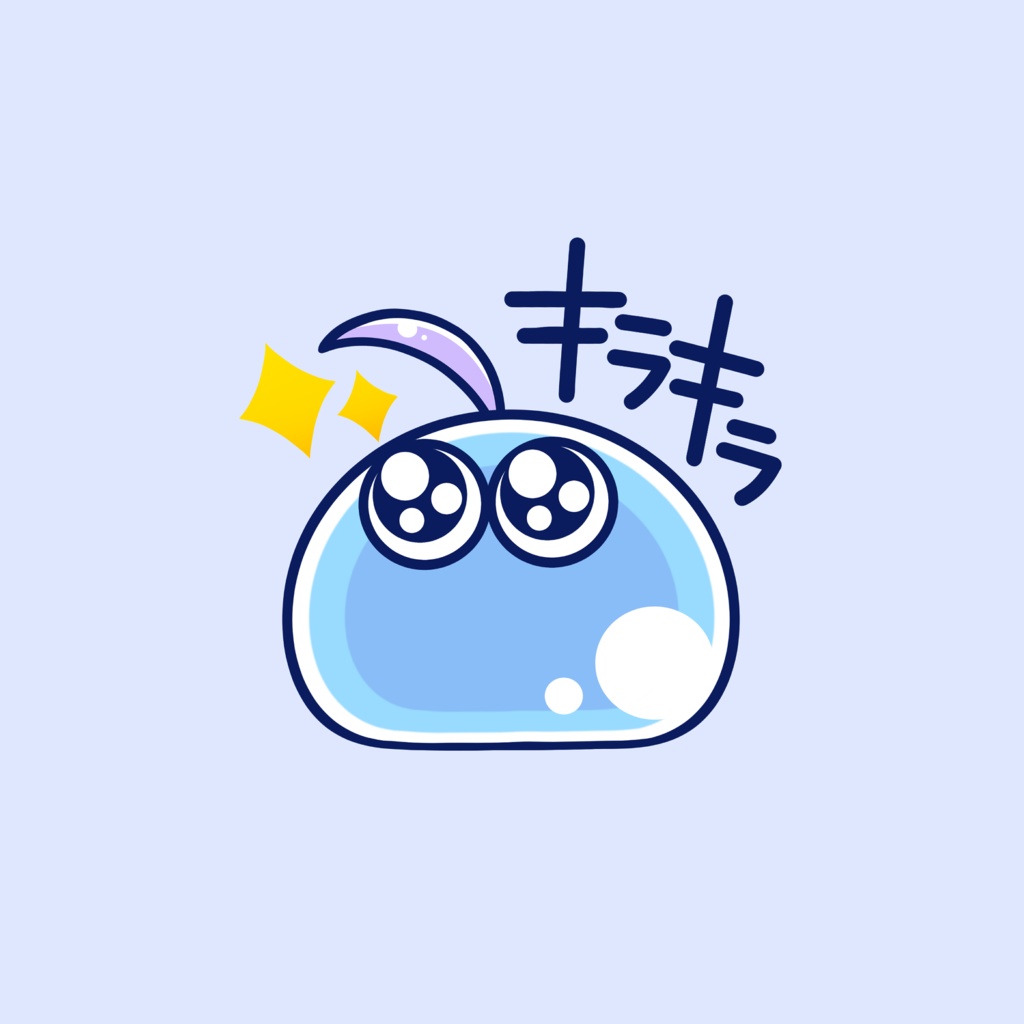 缶バッチ スライムキラキラver【蒼星るるの】