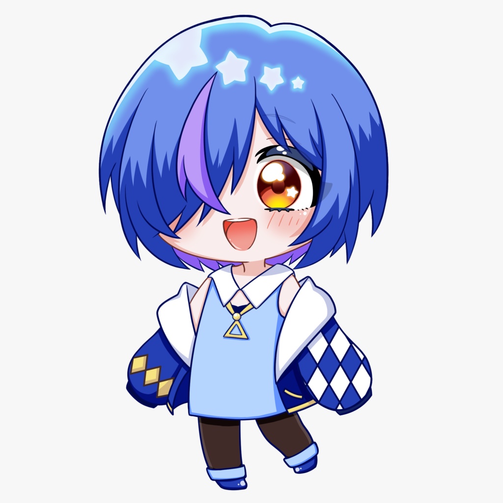 ミニキャラアクリルキーホルダー　基本顔ver【蒼星るるの】