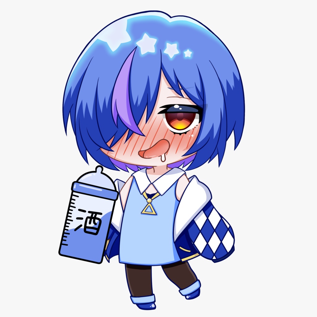 ミニキャラアクリルキーホルダー 酔っ払いver【蒼星るるの】
