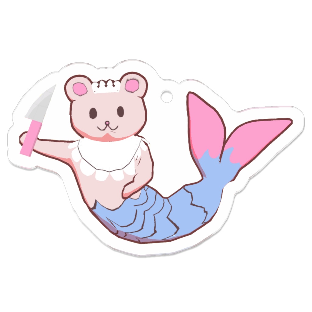 3Dくまーめいど アクリルキーホルダー