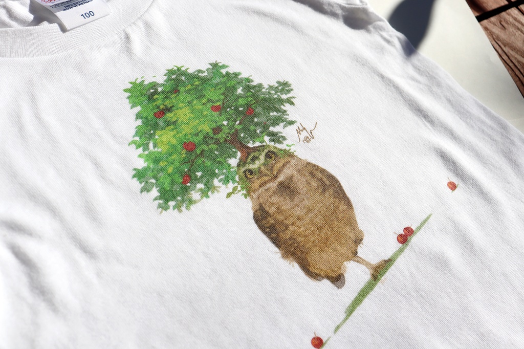 【キッズTシャツ】森フクロウ