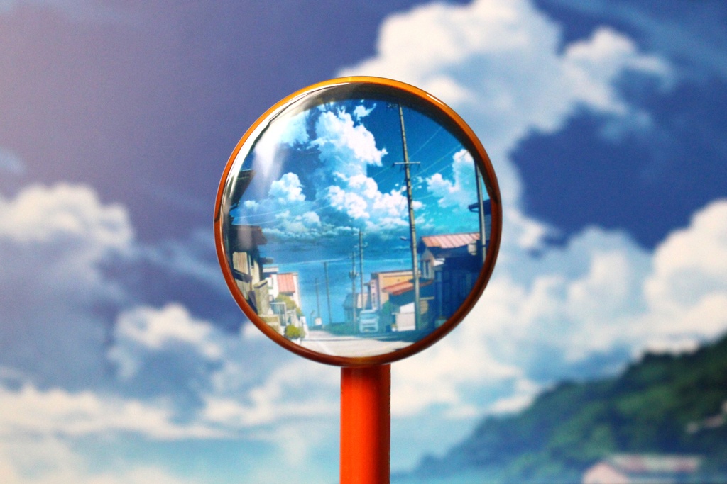 【ガチャ】カーブミラー缶バッチ