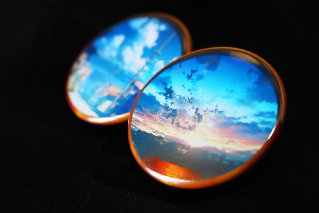 【ガチャ】カーブミラー缶バッチ