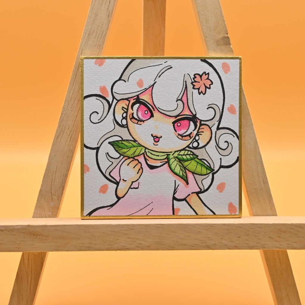 色紙原画【さくらもちの妖精】