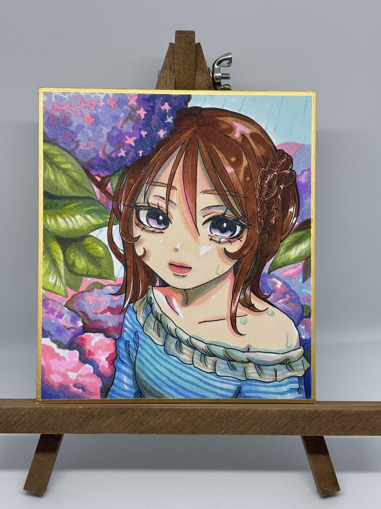 色紙原画【梅雨の醍醐味】